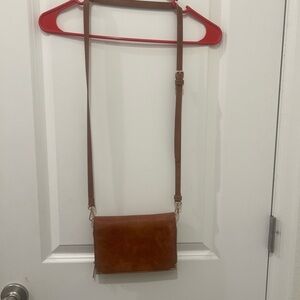 Urban Brown Leather Crossbody Bag. New.